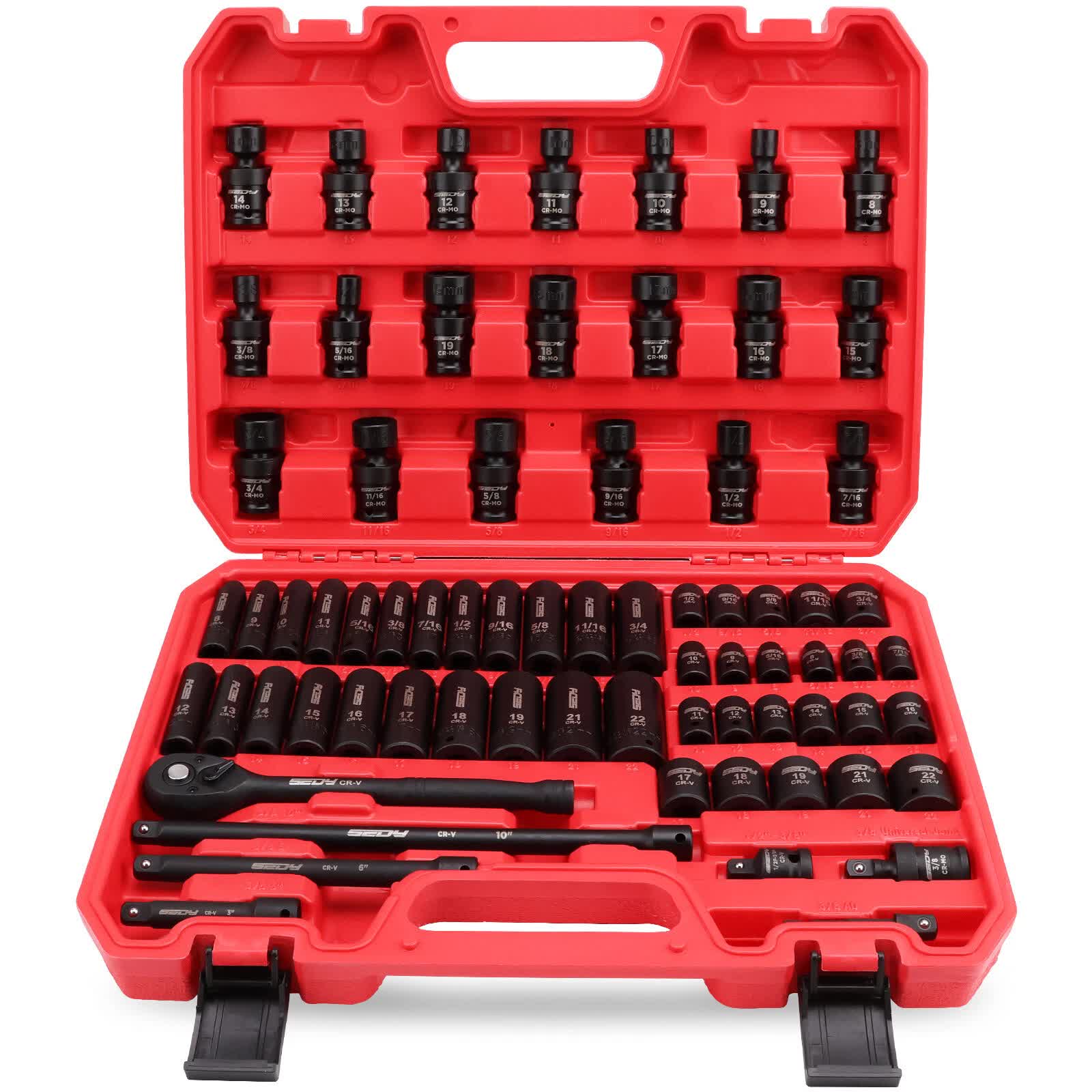 71-Pieces 3/8 Drive Master Impact Socket Set