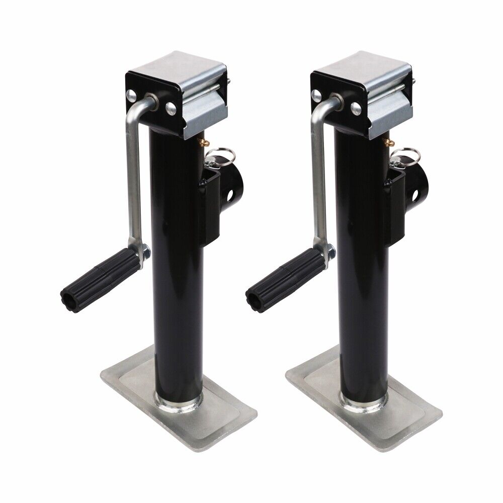 2-Pack Heavy-Duty Trailer & Caravan Canopy Jack Stands (2267kg Capacity) with Weld Brackets