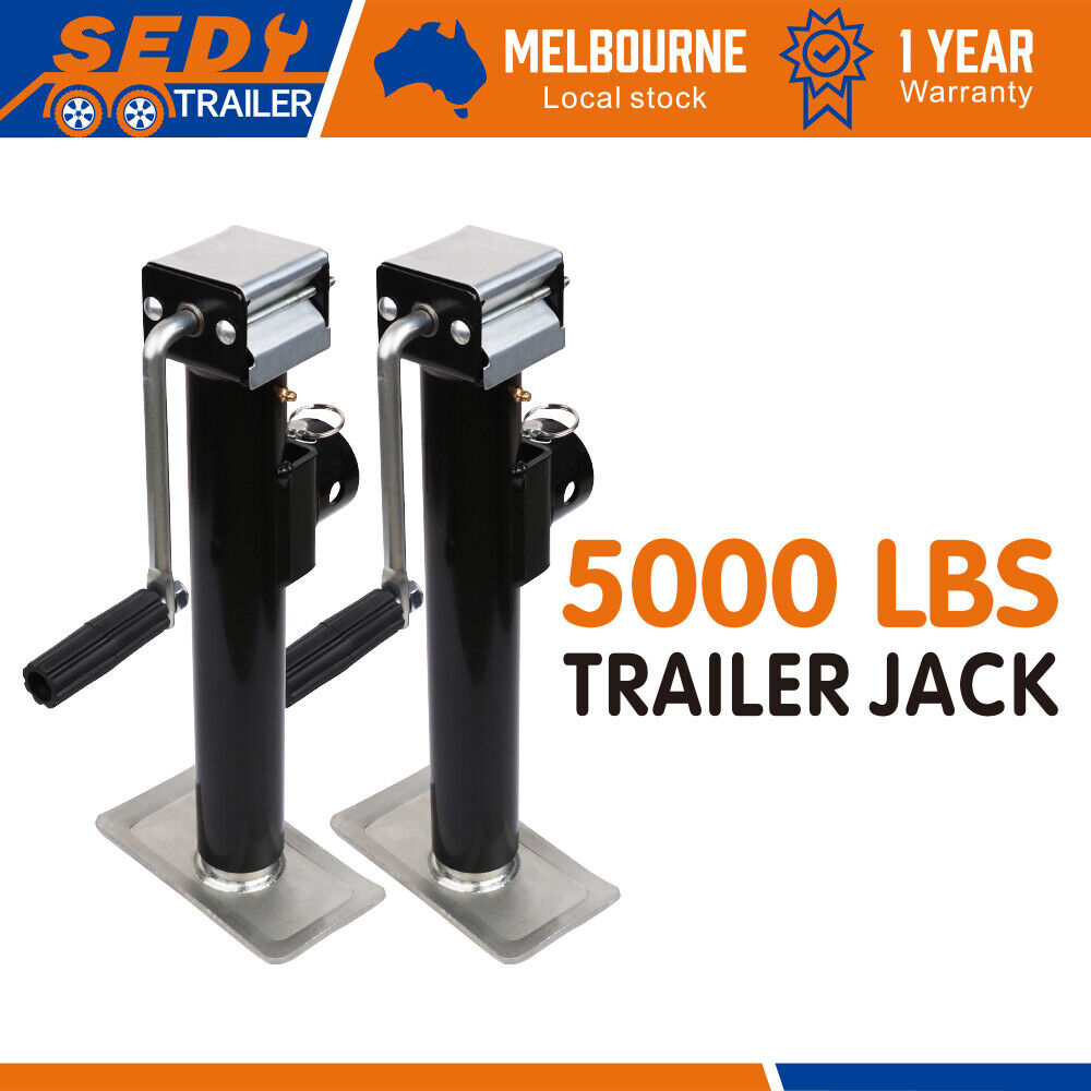 2-Pack Heavy-Duty Trailer & Caravan Canopy Jack Stands (2267kg Capacity) with Weld Brackets - Image 2