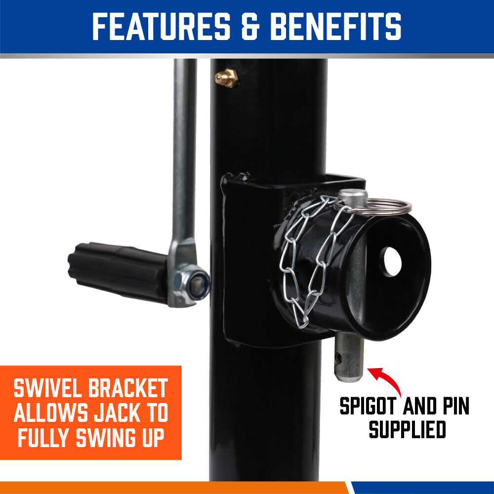 2-Pack Heavy-Duty Trailer & Caravan Canopy Jack Stands (2267kg Capacity) with Weld Brackets - Image 6
