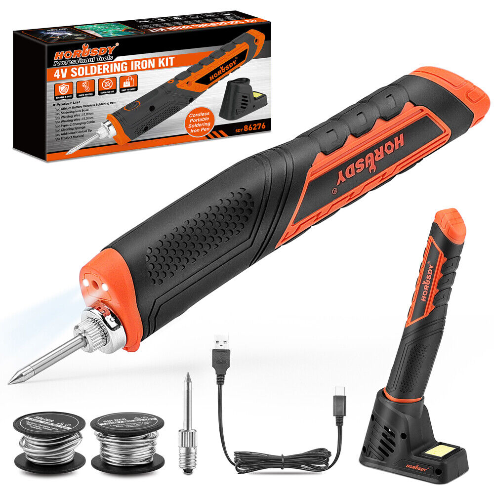 HORUSDY 8W 4V Cordless Rechargeable Soldering Iron Kit