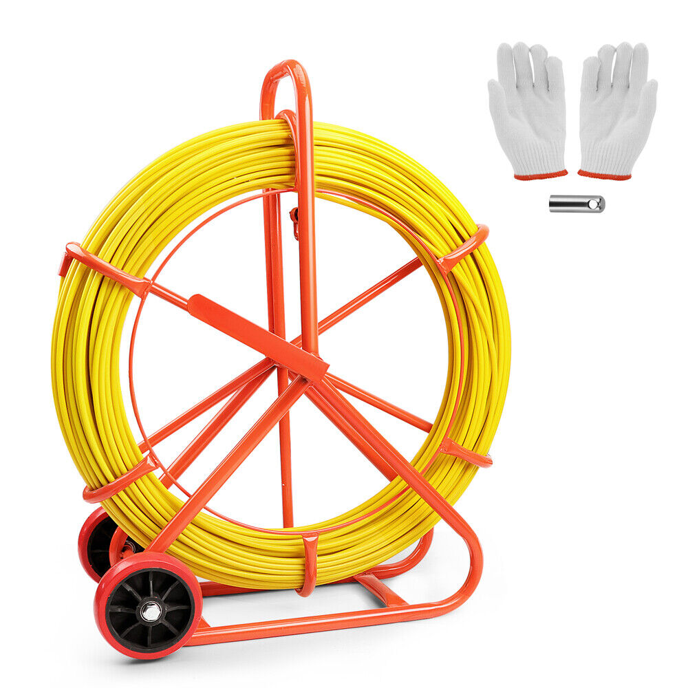 150Mx8MM Fiberglass Fish Tape Cable Puller Wire Running Rodder