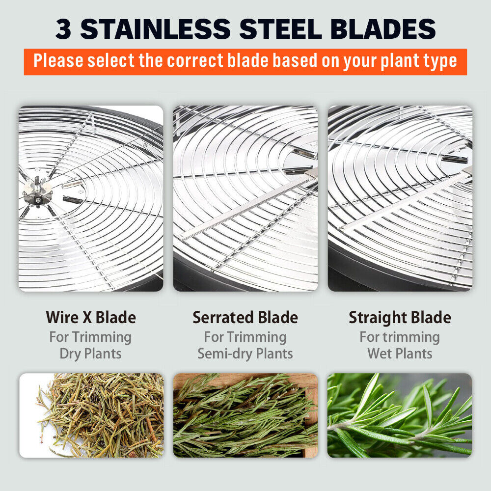 19-Inch Leaf Bowl Trimmer - Tumble Hydroponic Trimmer with Stainless Blades - Image 4