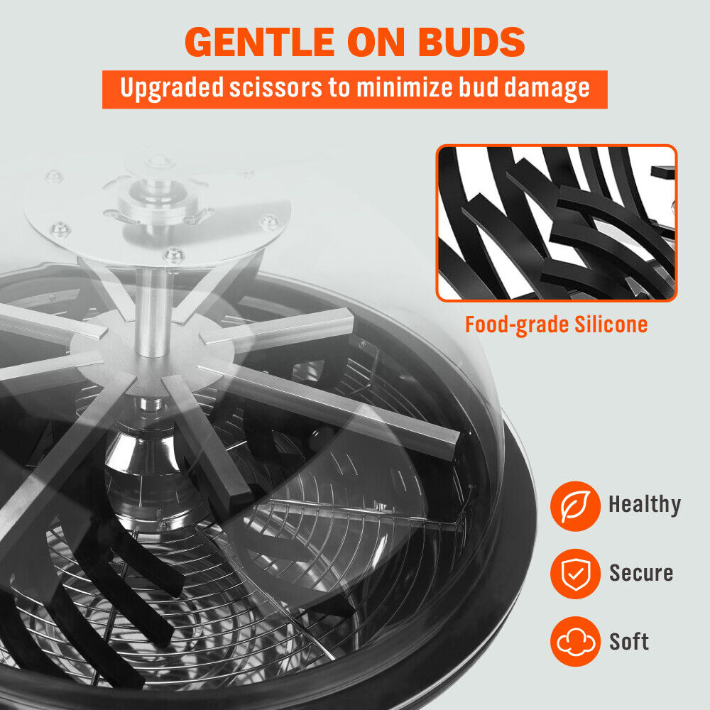 19-Inch Leaf Bowl Trimmer - Tumble Hydroponic Trimmer with Stainless Blades - Image 6