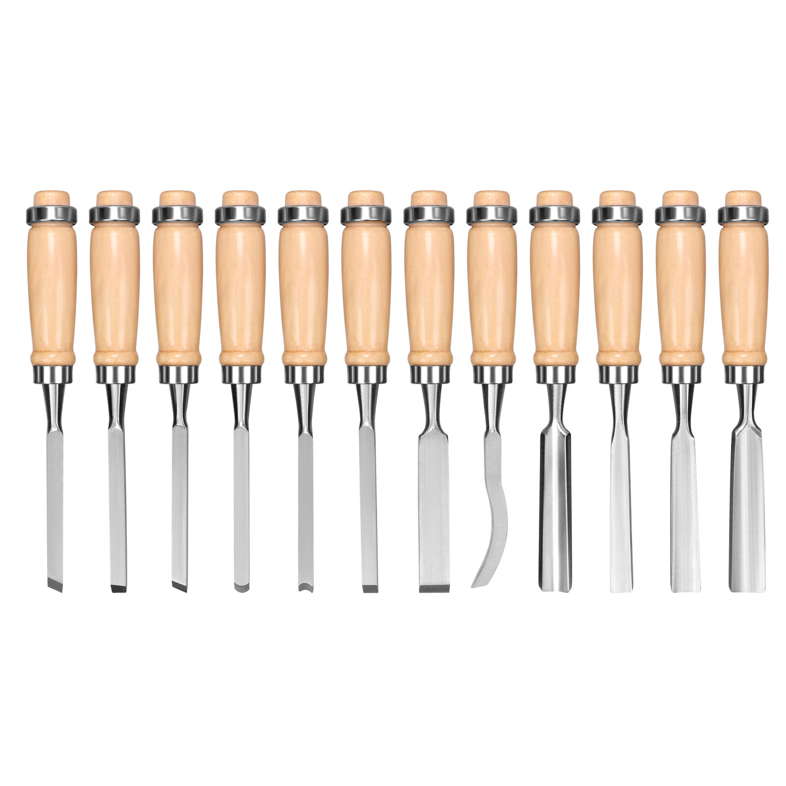 12-Piece Wood Carving Chisel Set with Rolling Pouch