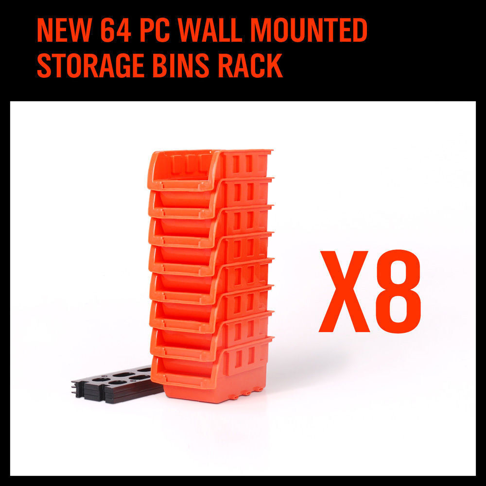 8-Piece Wall Mounted Storage Bins Rack Set for Nuts - Image 9