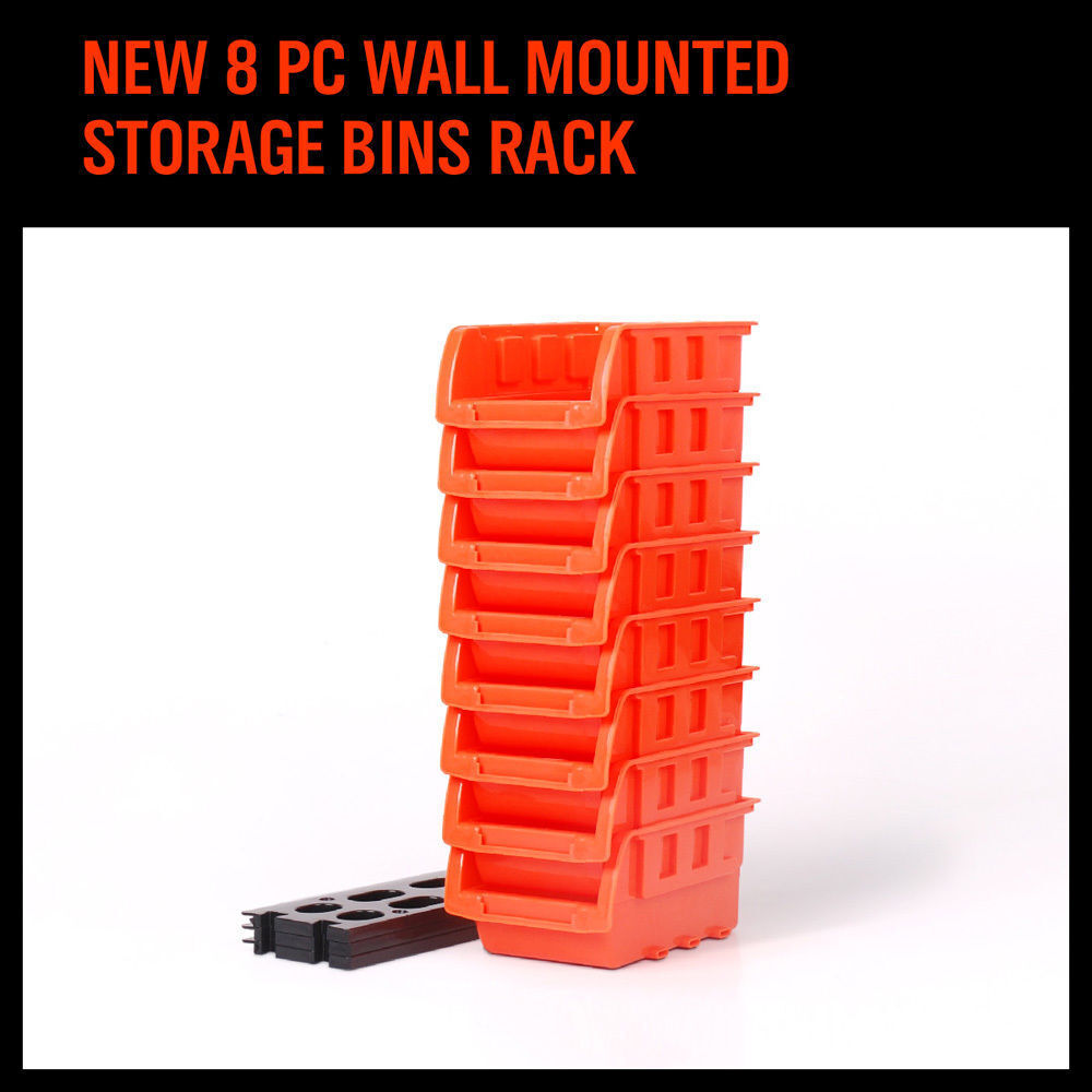 8-Piece Wall Mounted Storage Bins Rack Set for Nuts - Image 10