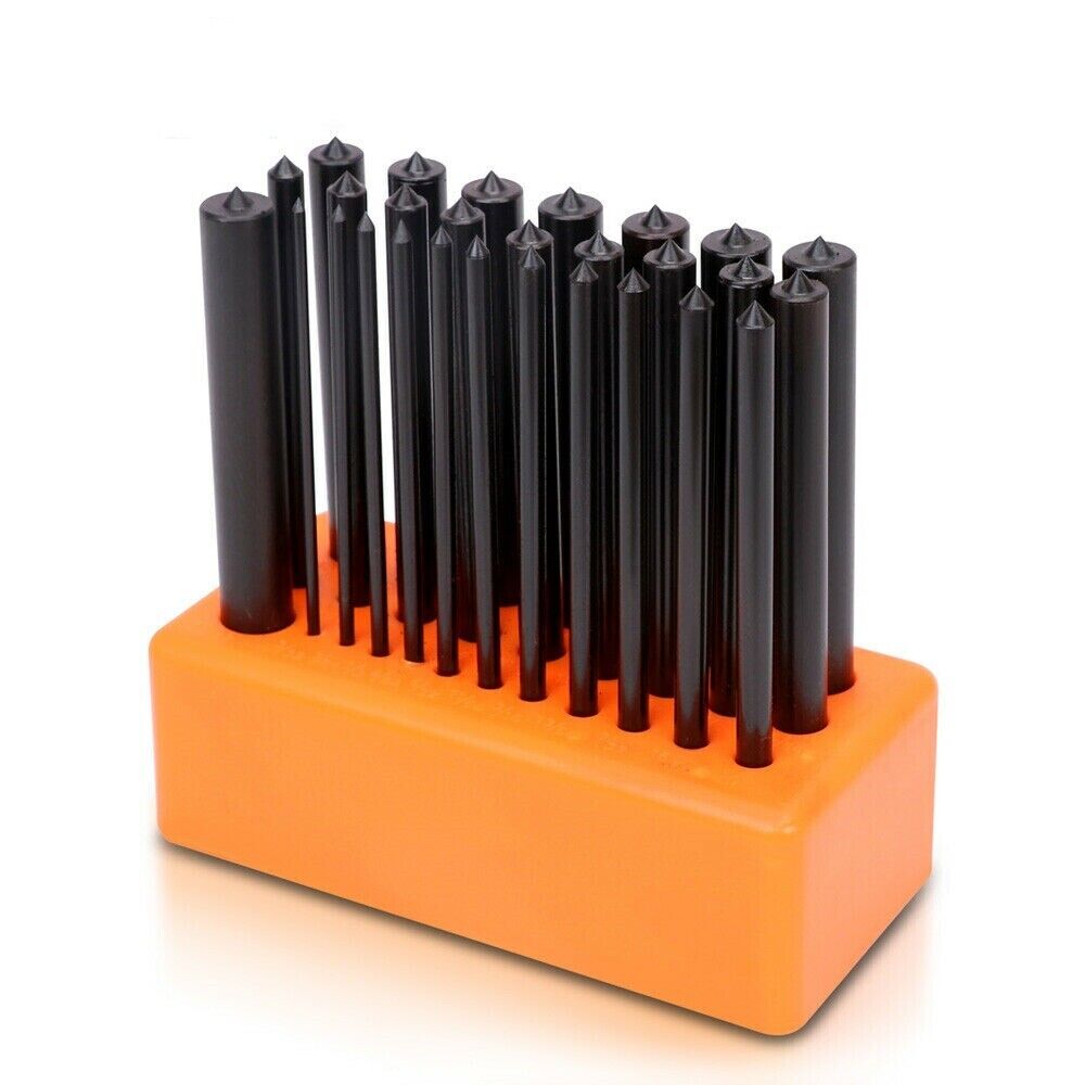 28 Pack Center Transfer Punches Machinists Tool Set Heat Treated