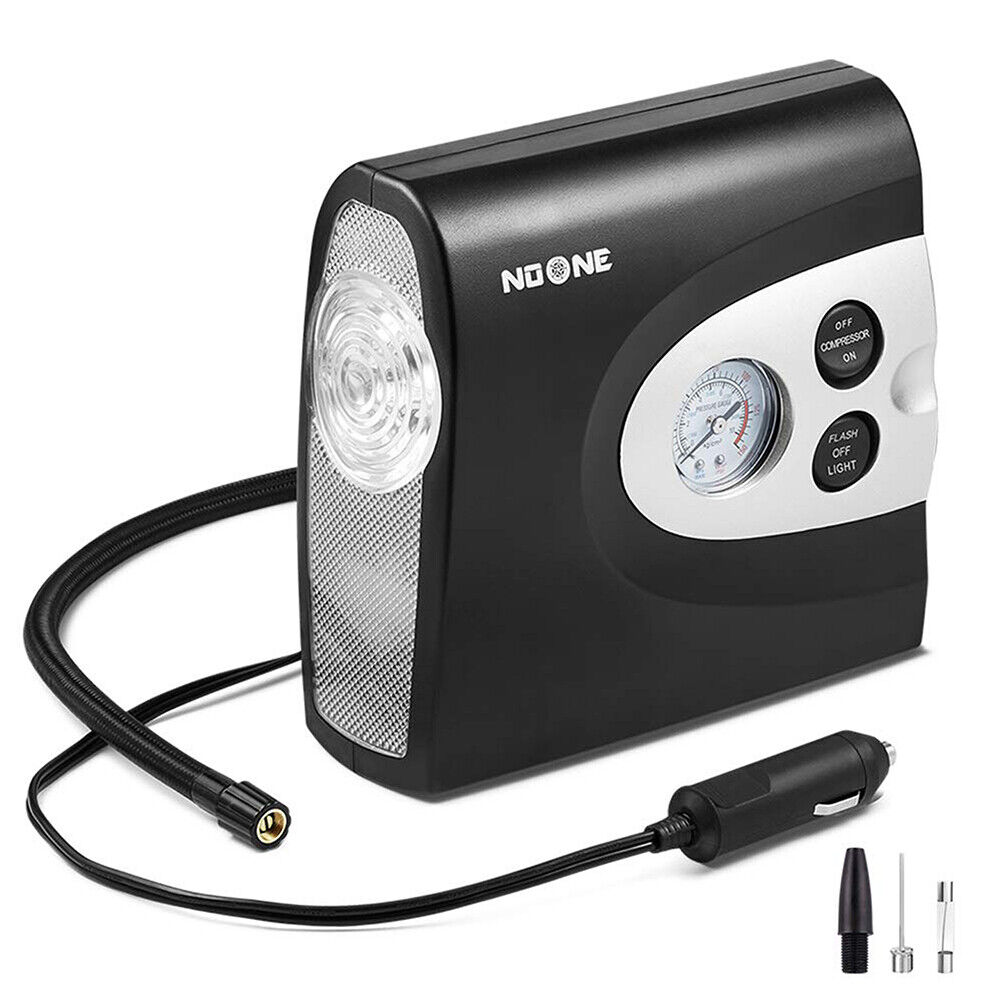 NOONE 3-in-1 Portable 12V Car Tire Inflator Air Compressor Pump