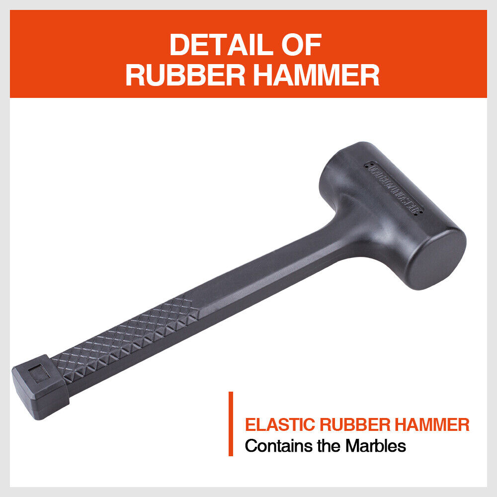 2LB Dead Blow Rubber Mallet with Soft Face - Image 2