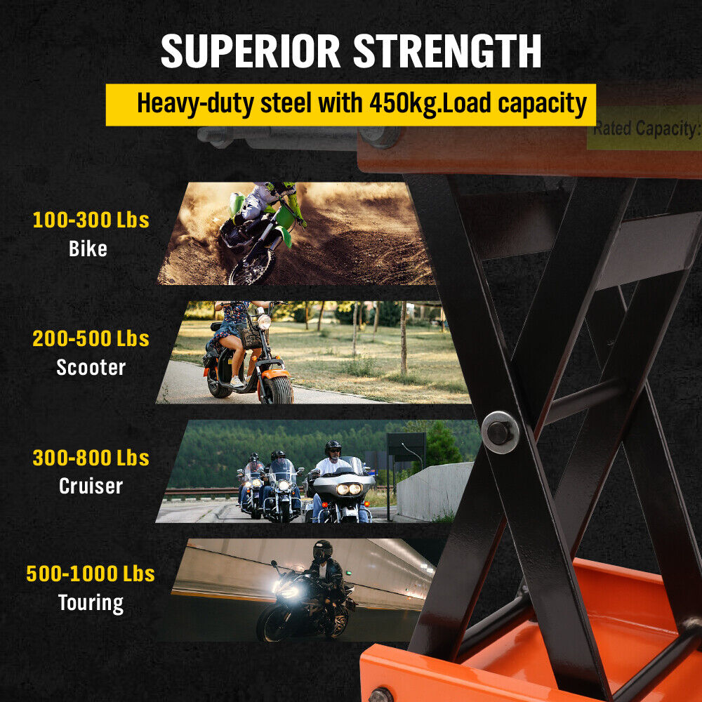 450KG Hydraulic Scissor Motorbike and ATV Lift Stand - Image 9