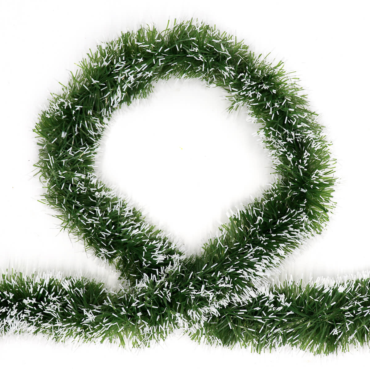 5 Pack Green Snow Tip Christmas Garland 2.5m