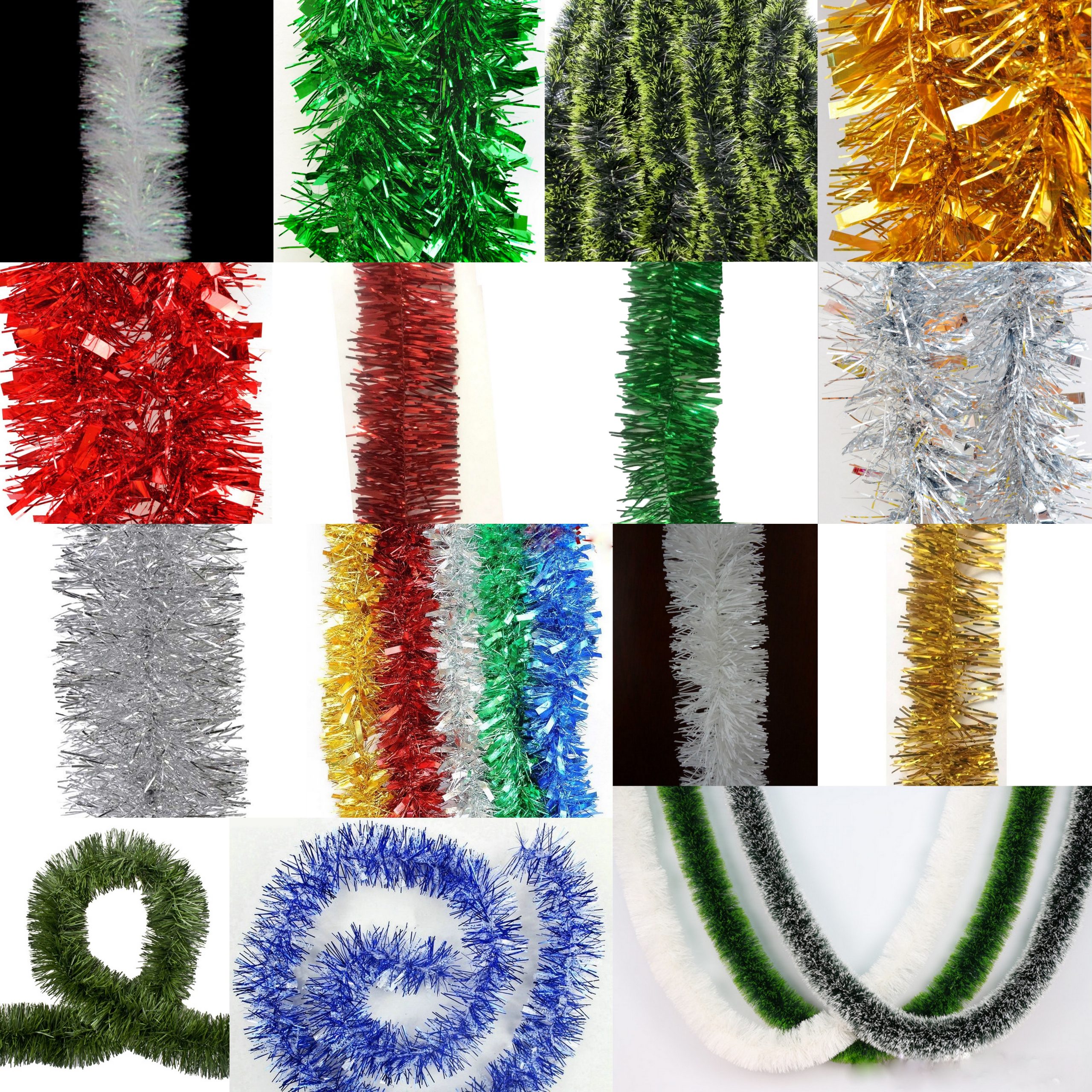 5 Pack Green Snow Tip Christmas Garland 2.5m - Image 2