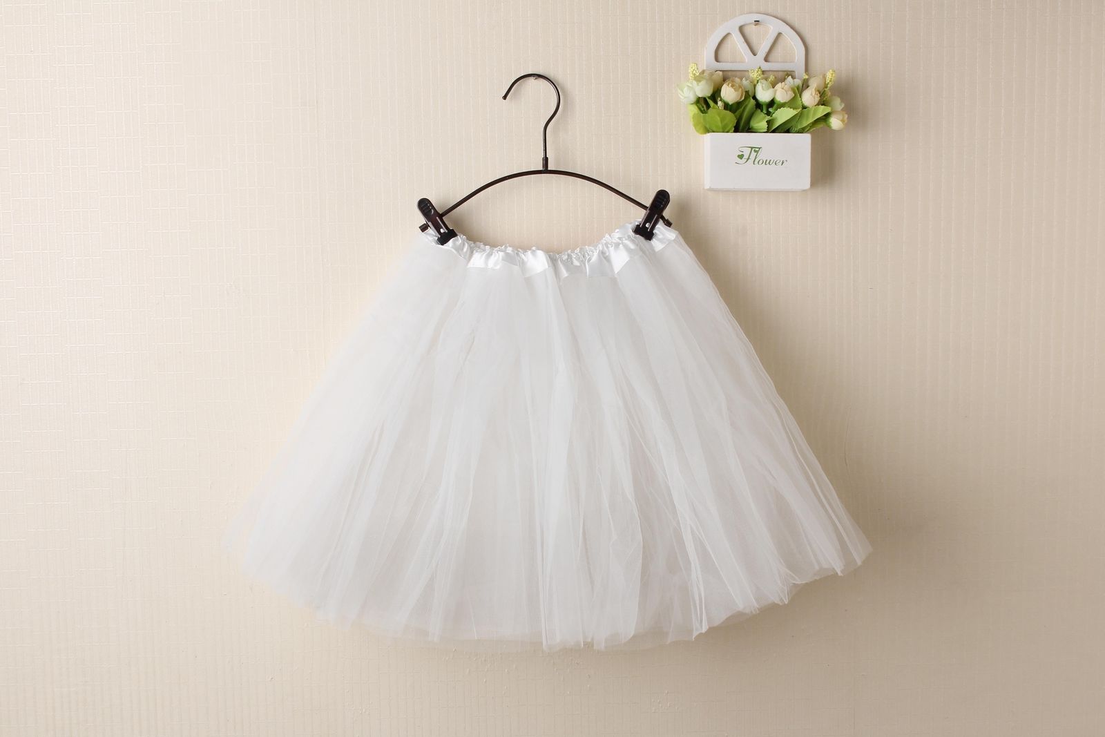 Adults Tulle Tutu Skirt Dance Costume - White
