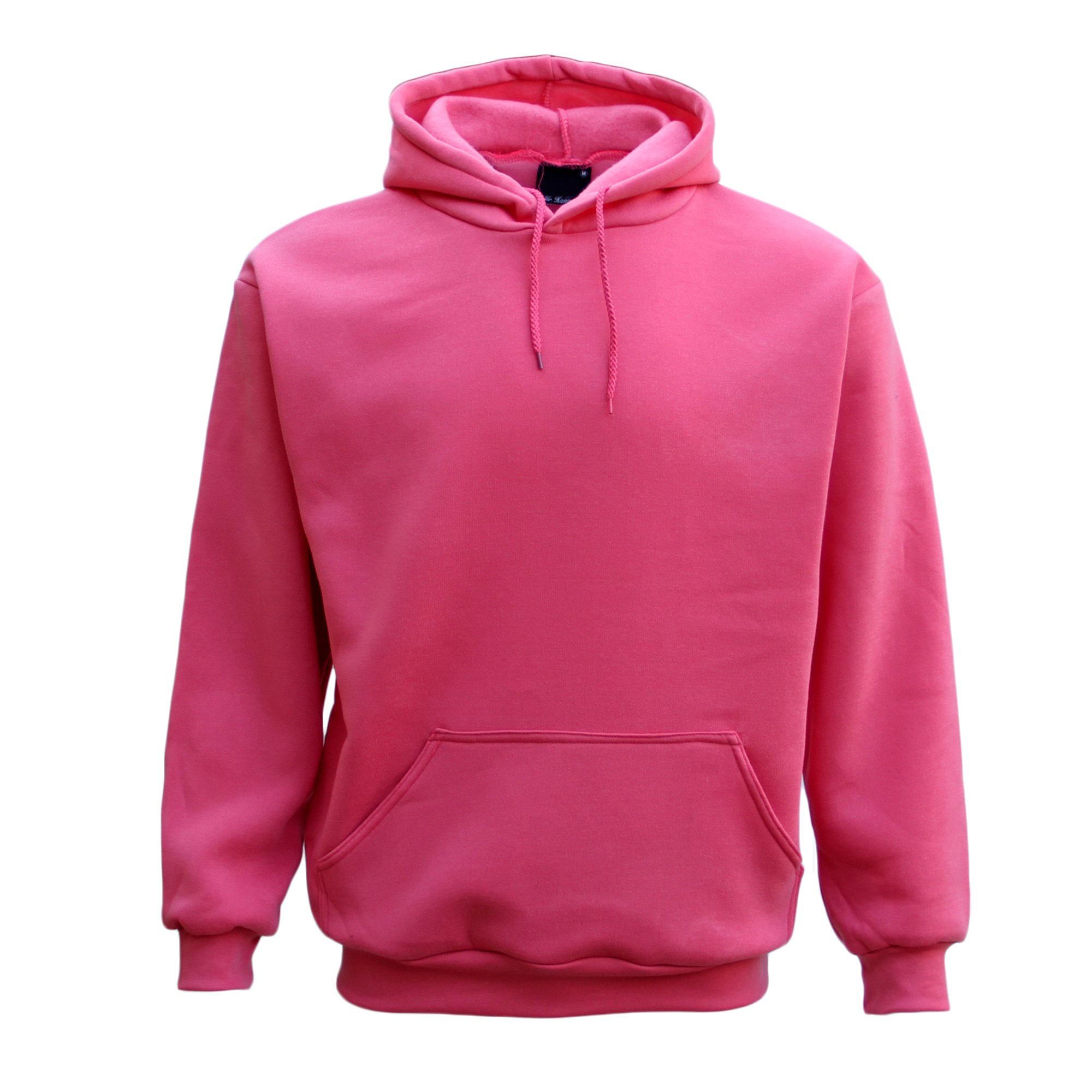 Adult Unisex Plain Hoodie Hot Pink 2XL