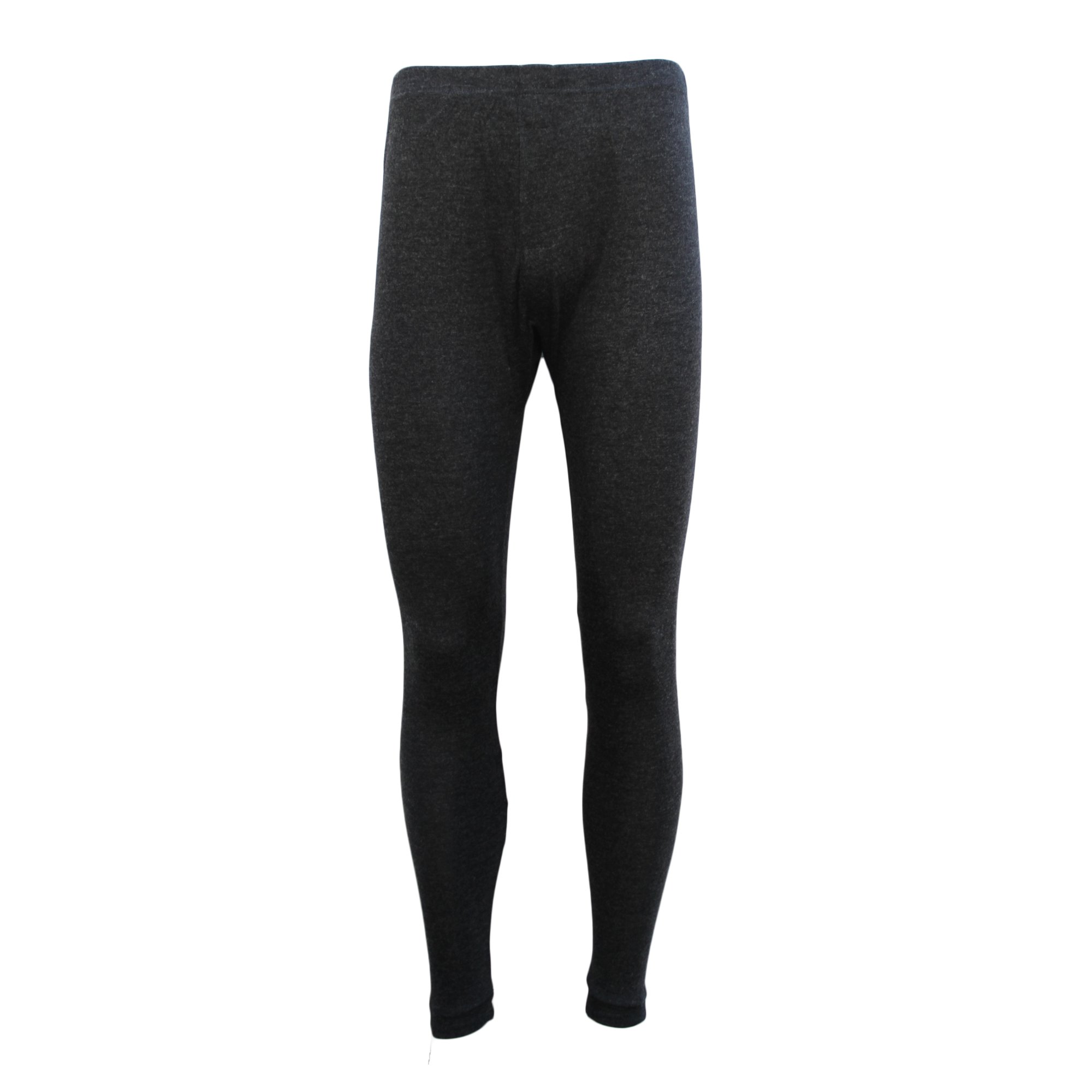 Men's Merino Wool Thermal Long Johns Leggings (Black, M)