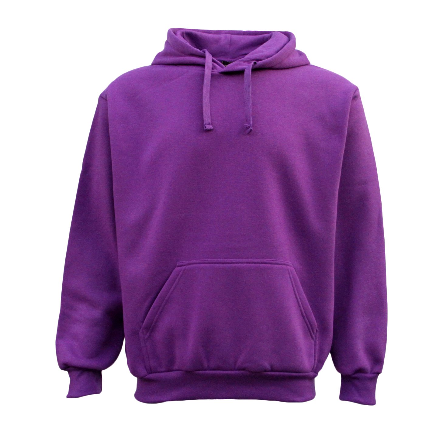 Adult Unisex Plain Hoodie Purple L