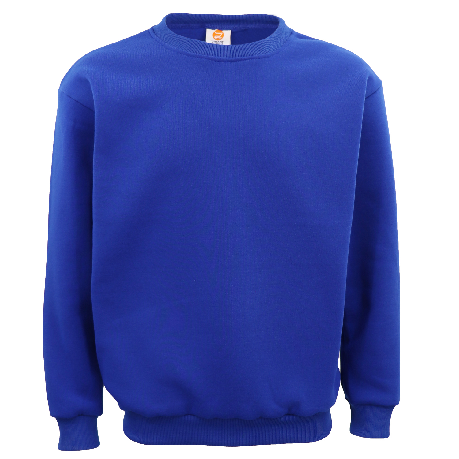 Men's Plain Long Sleeve Crew Neck Fleece Jumper (Royal Blue, 5XL)