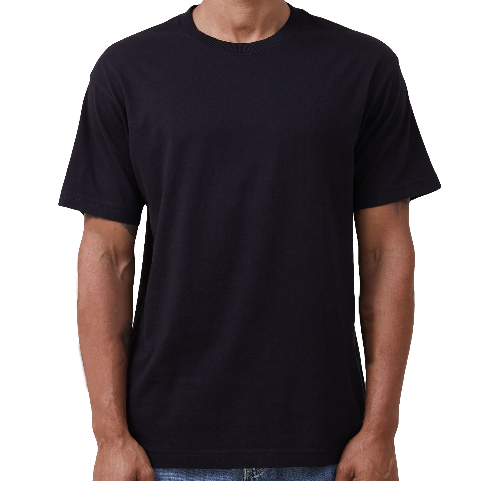 Adult 100% Cotton T-Shirt Unisex Navy S - Image 4