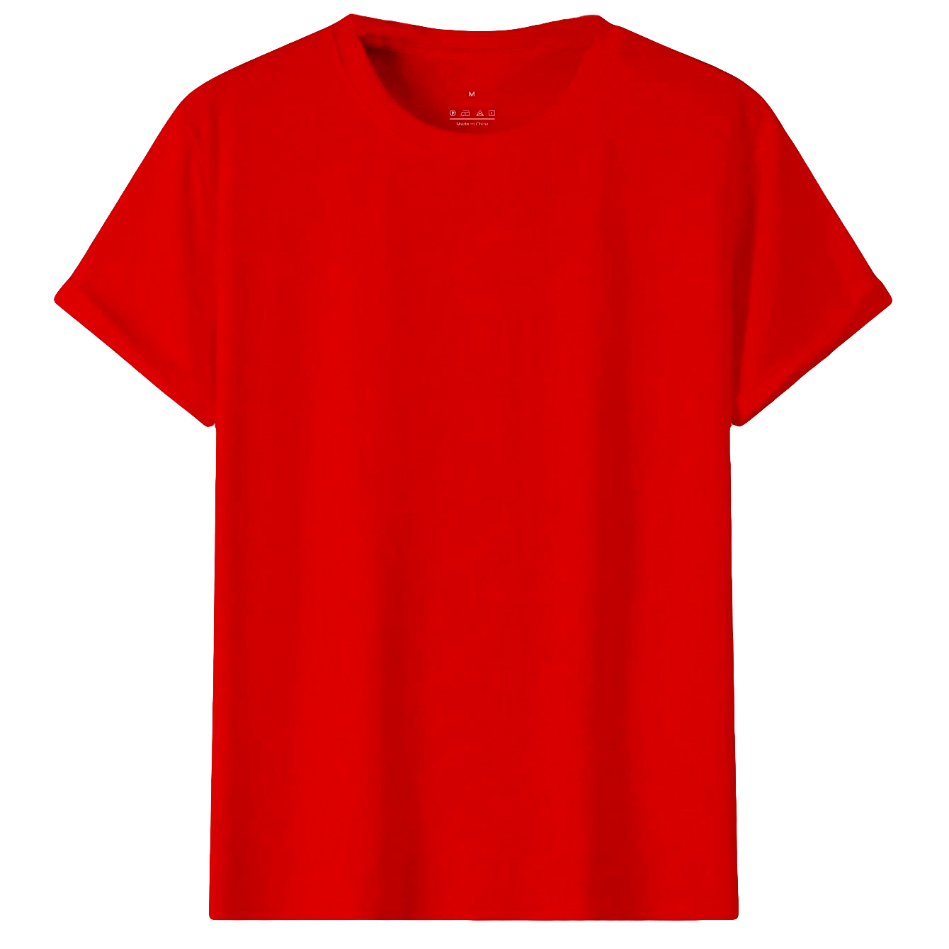 Adult 100% Cotton T-Shirt Unisex Plain Red 2XL