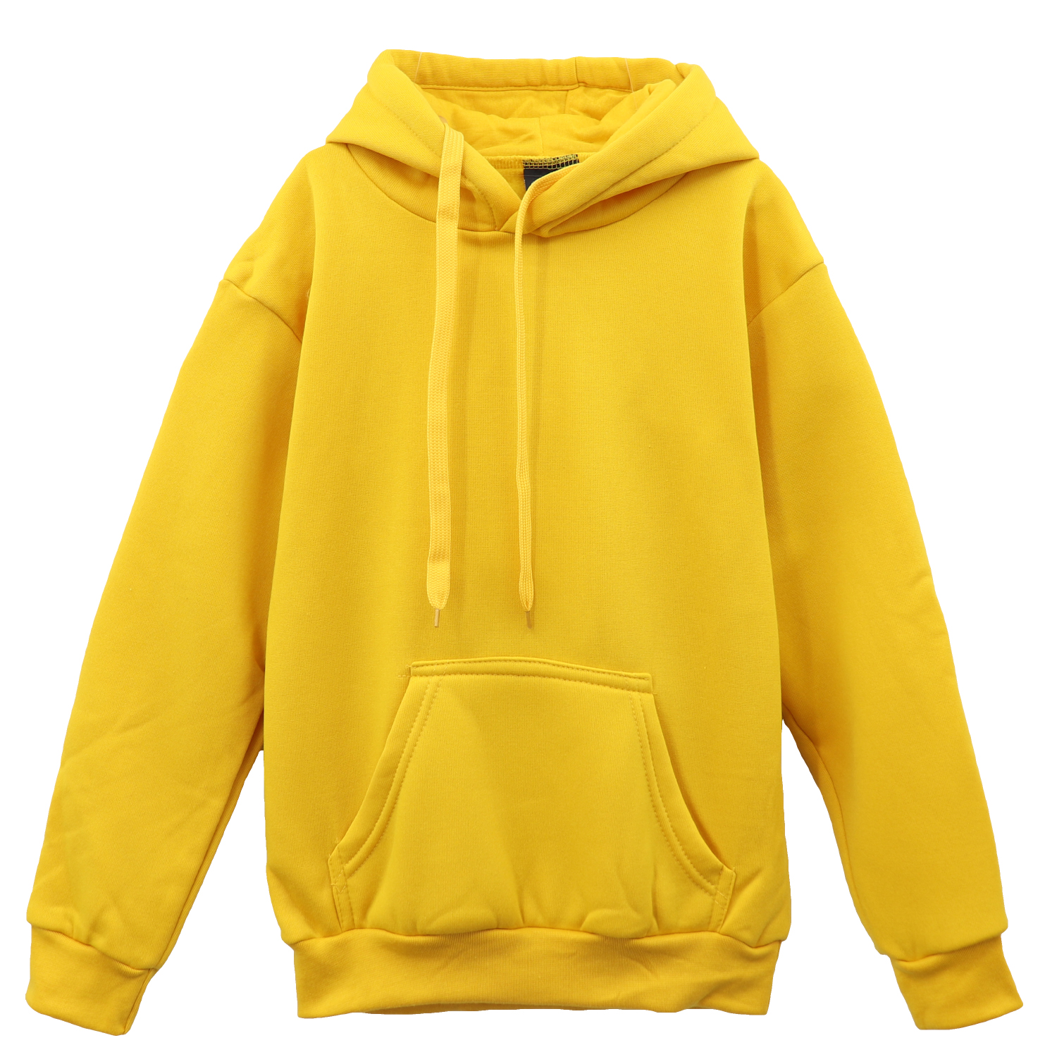 Kids Unisex Basic Pullover School Uniform Hoodie - Yellow, Size 12