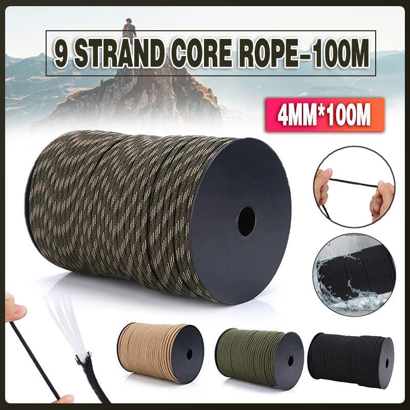 100M 550 Paracord Parachute Cord Black