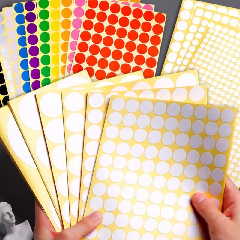 50mm White Sticker Dots 8 Dots 1 Sheet - Image 4