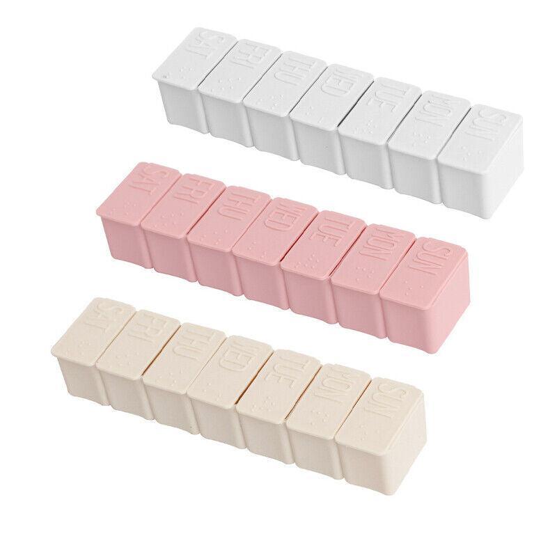 2X 7 Day Weekly Pill Box Grey - Image 2