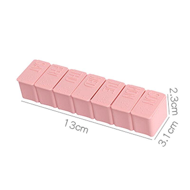 2X 7 Day Weekly Pill Box Grey - Image 3