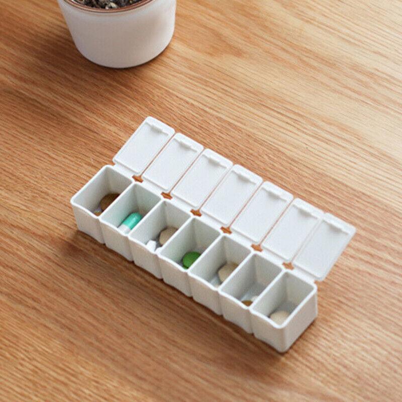 2X 7 Day Weekly Pill Box Grey - Image 5