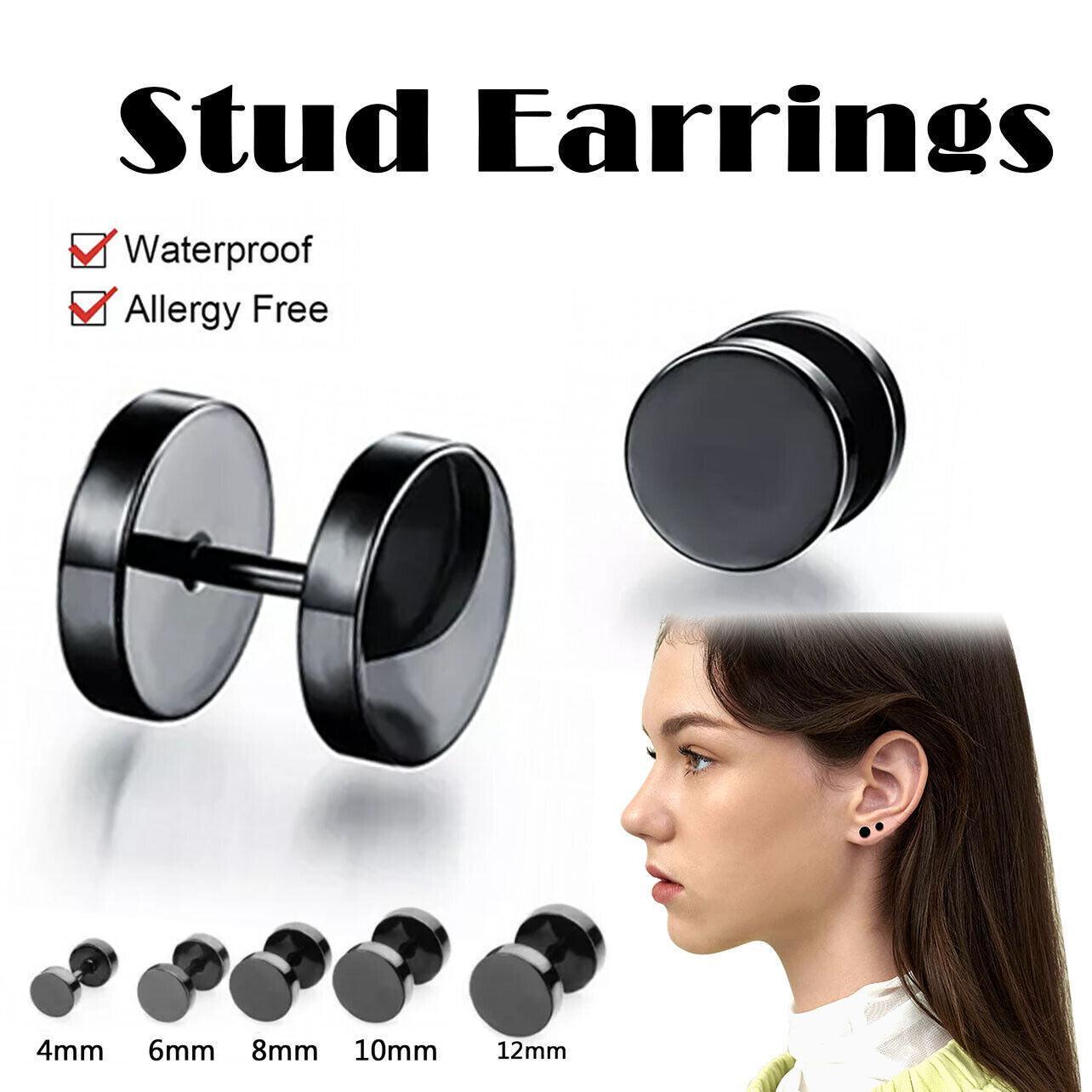 Black Flat Round Barbell Plug 4mm