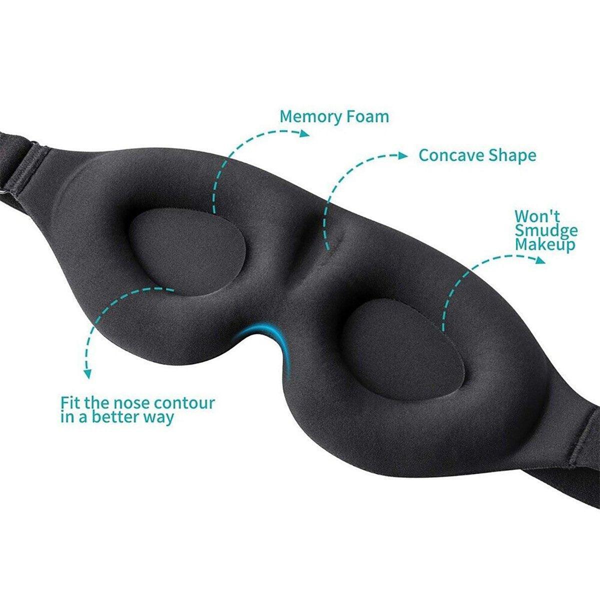 Travel Sleep Eye Mask 3D Memory Foam - Image 4