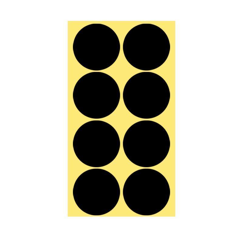 8mm Colour Sticker Dots Black 260 Dots 5 Sheets - Image 2
