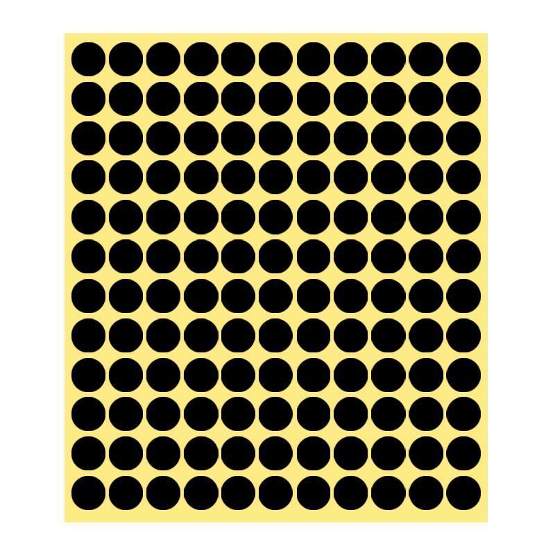 8mm Colour Sticker Dots Black 260 Dots 5 Sheets - Image 9