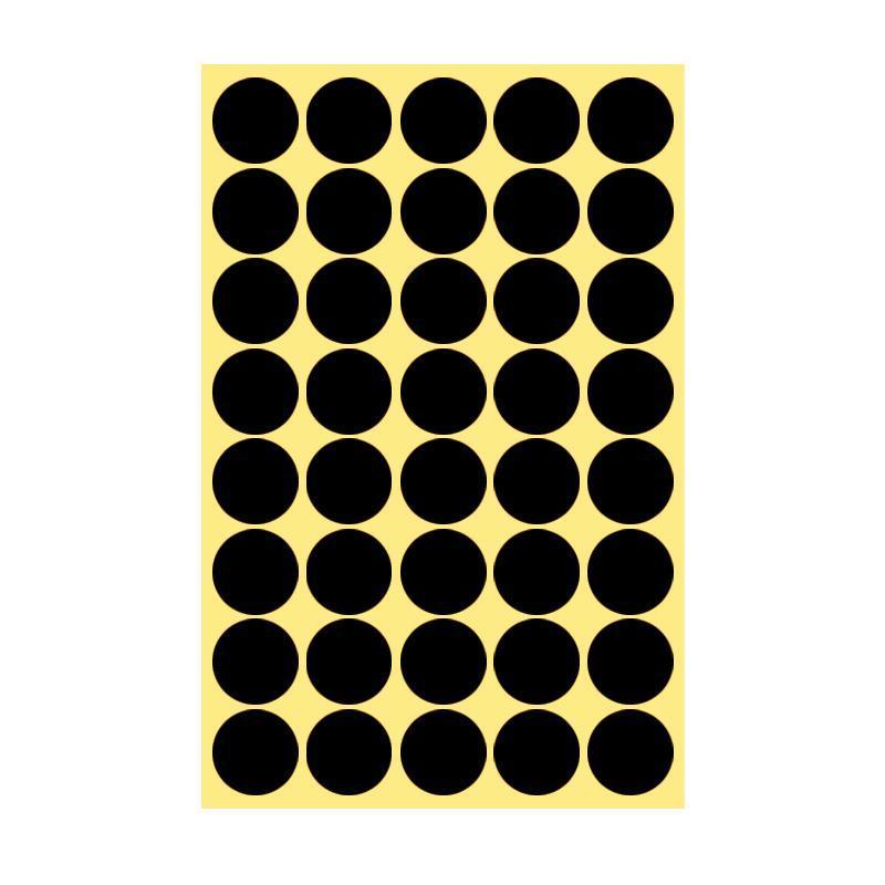 8mm Colour Sticker Dots Black 260 Dots 5 Sheets - Image 12