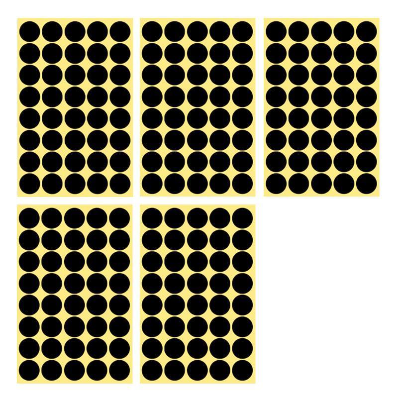 8mm Colour Sticker Dots Black 260 Dots 5 Sheets - Image 13
