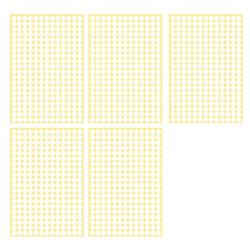 13mm White Sticker Dots 132 Dots 5 Sheets - Image 7
