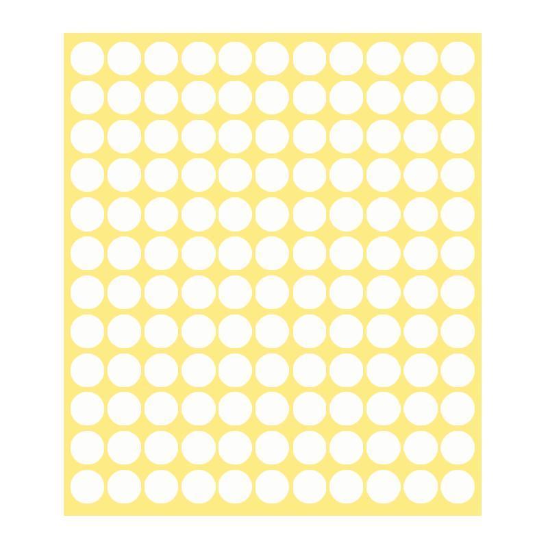 13mm White Sticker Dots 132 Dots 5 Sheets - Image 9