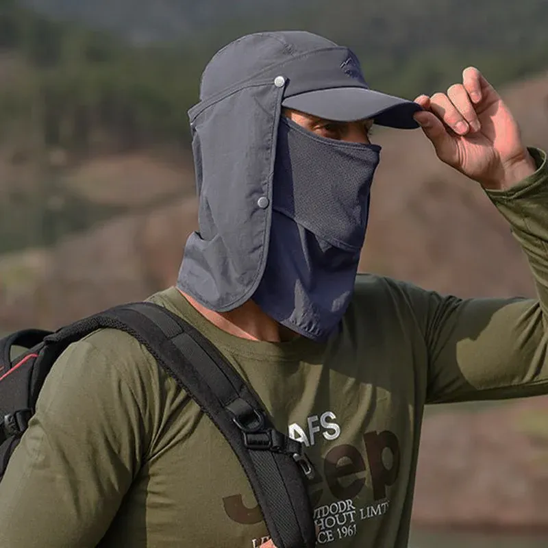 Face Neck Flap Hat - Army Green - Image 11
