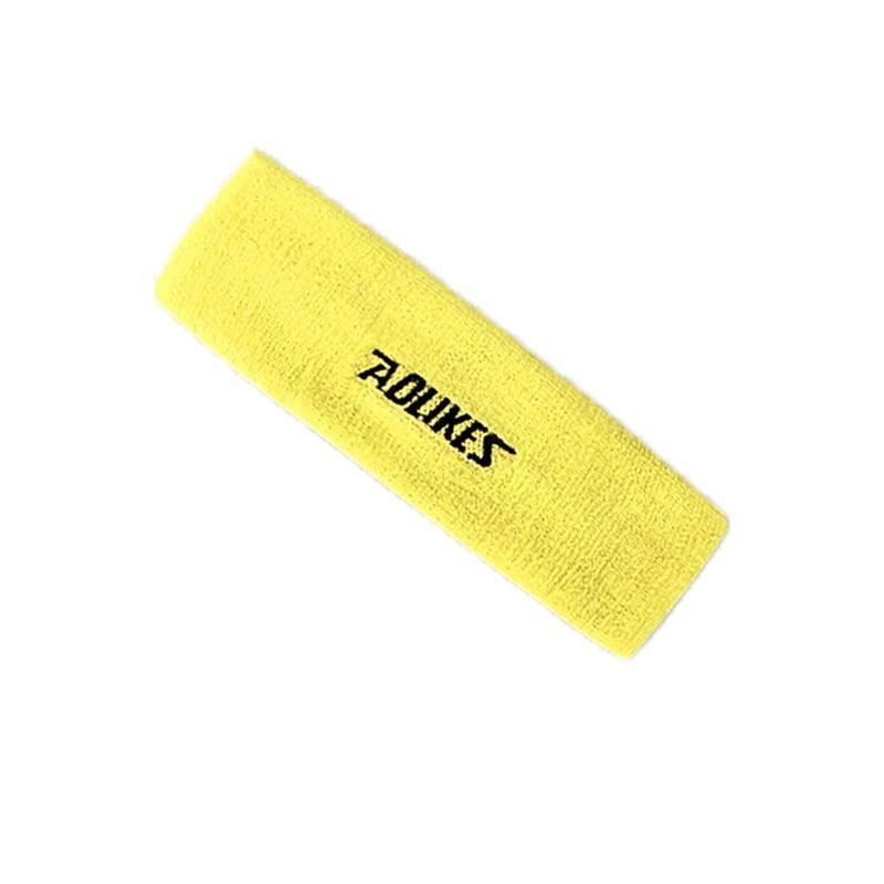 Aolikes Sweatband Cotton Gym Yoga - Yellow
