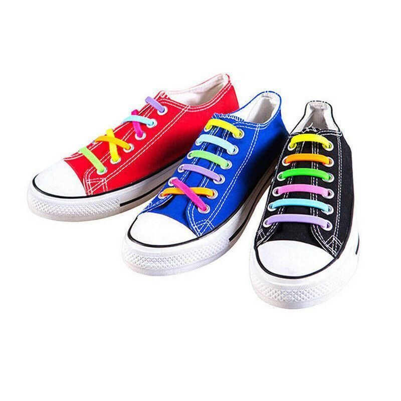 No Tie Elastic Silicone Shoe Laces Brown 16PCS - Image 4