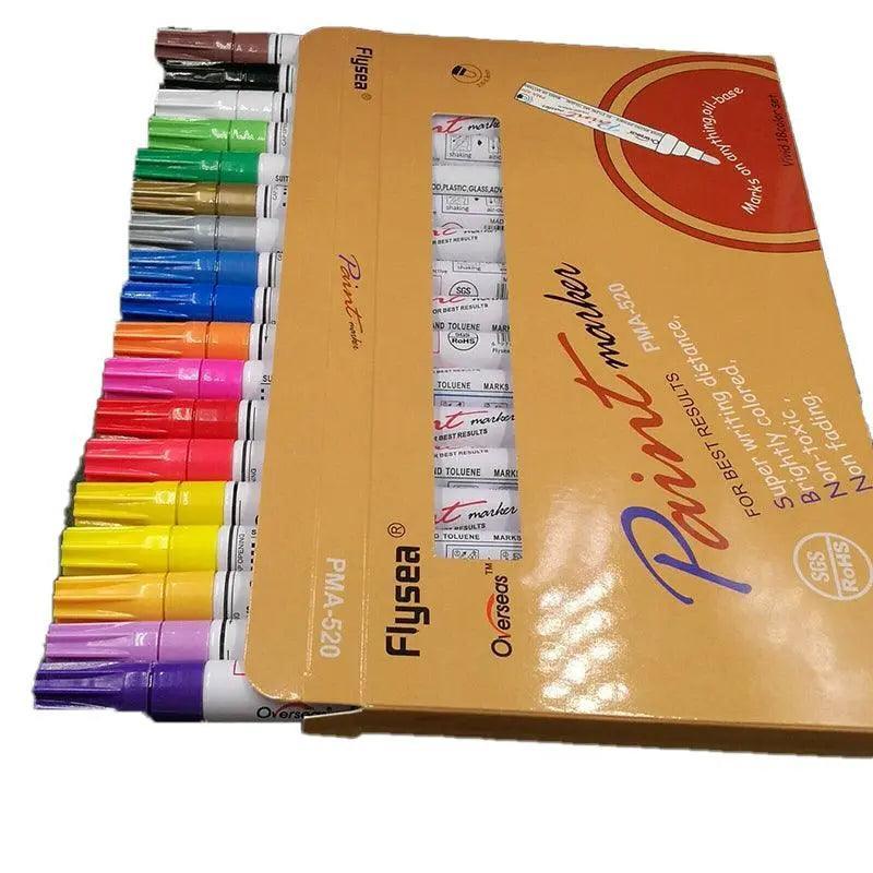 Permanent Paint Marker Pen 12-Colour Set - Image 19