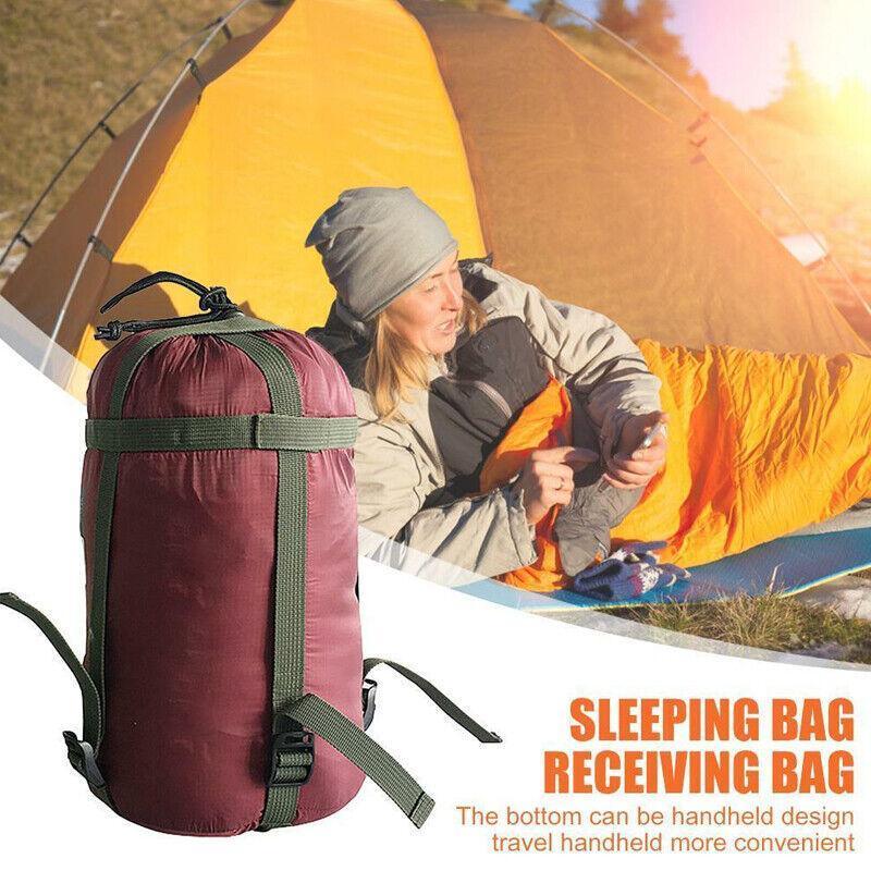 Camping Sleeping Bag Compression Sack Wine Red - Image 5