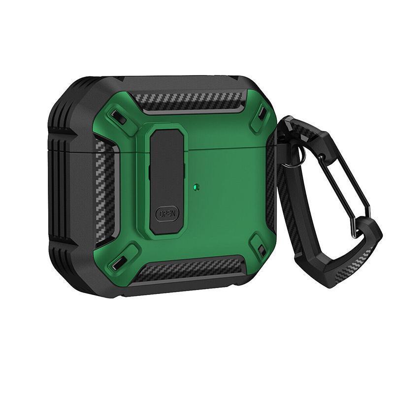 Apple AirPods Pro Case Armor Shockproof Black Green - Image 10