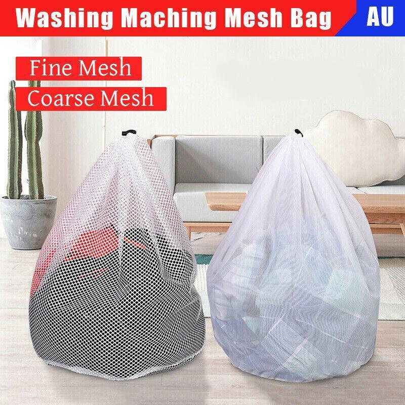 Drawstring Laundry Wash Bag Coarse Mesh L