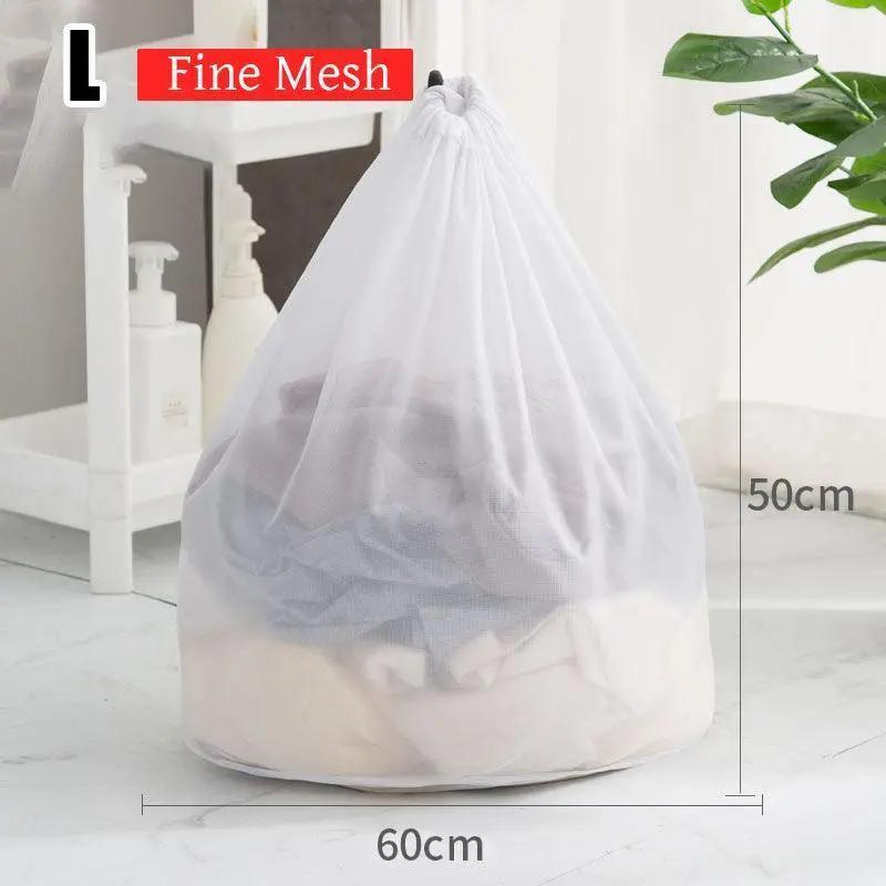 Drawstring Laundry Wash Bag Coarse Mesh L - Image 7