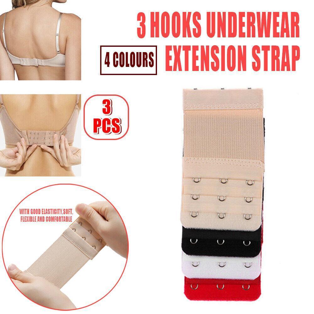 3 Hooks Bra Extender - Beige
