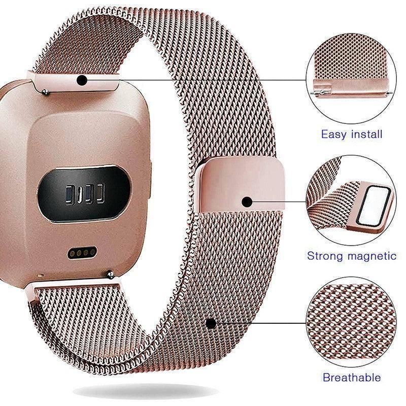 Fitbit Versa Metal Watch Band Silver - Image 8