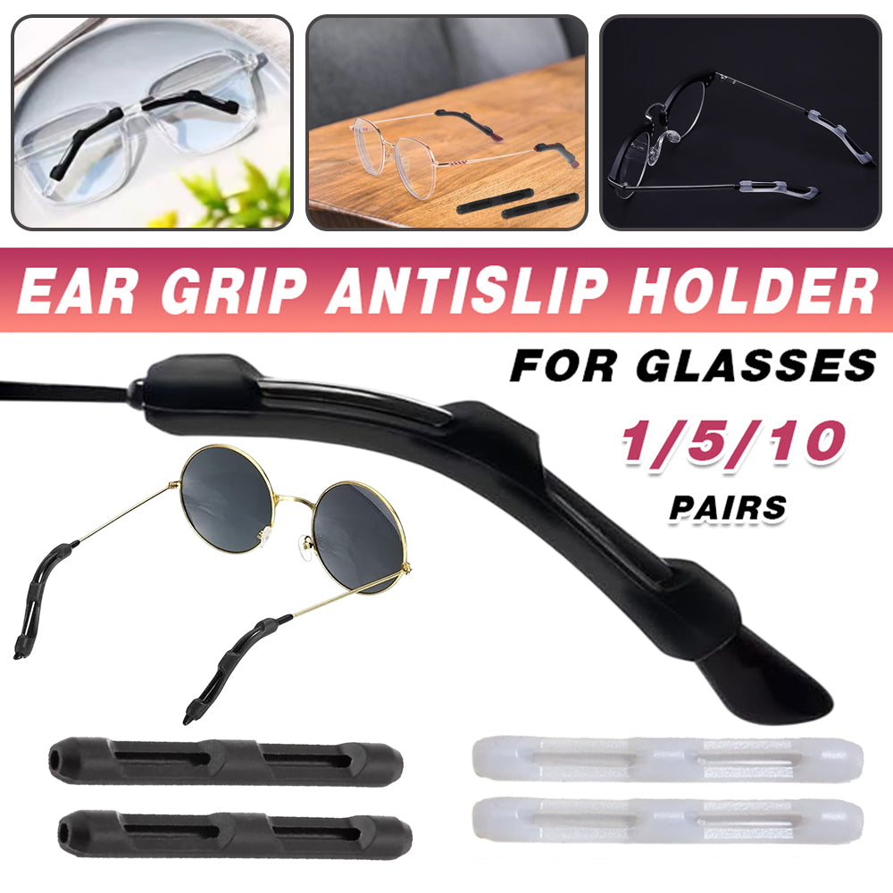 Silicone Eyeglasses Ear Grip Tips - Transparent
