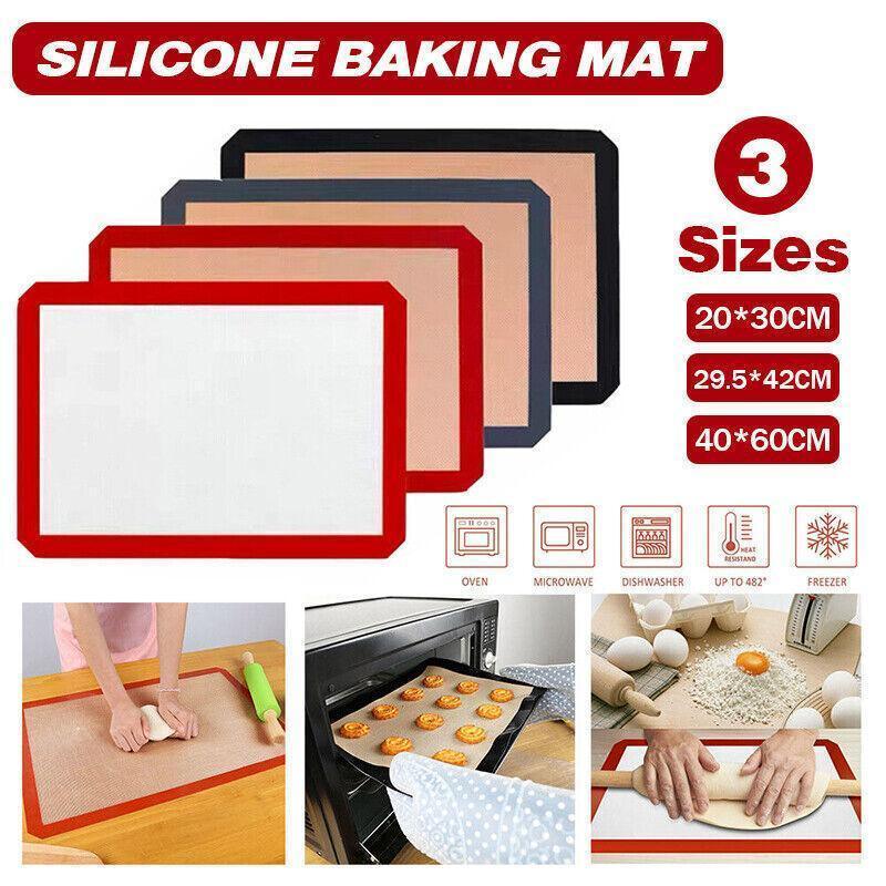 Silicone Baking Mat Red 2PCS 60x40cm
